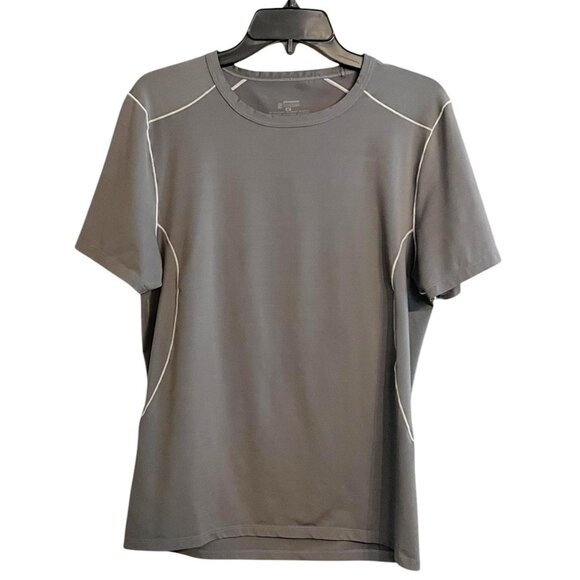 Patagonia Men’s Gray Quick Dry Short Sleeve Crew Neck Activewear Shirt SZ Medium - Picture 1 of 4